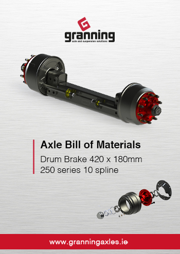 420 x 180mm – 250 series 10 spline Bill of Materials