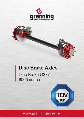 6000 series Disc Brake Axle Ø377 TUV Certification