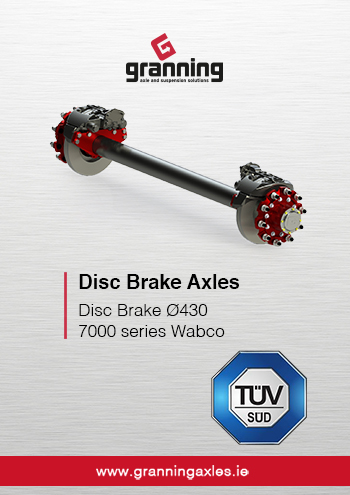 7000 series Disc Brake Axle Ø430 TUV Certification