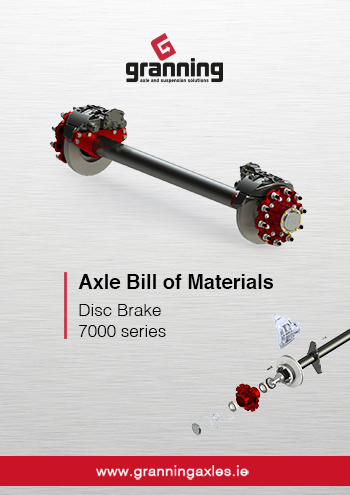 7000 series Disc Brake Axles Bill of Materials