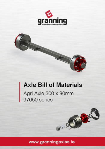300 x 90mm – 97050 series Agri Axles Bill of Materials