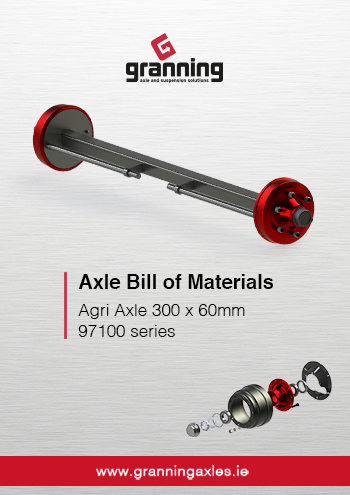 300 x 60mm – 97100 series Agri Axles Bill of Materials