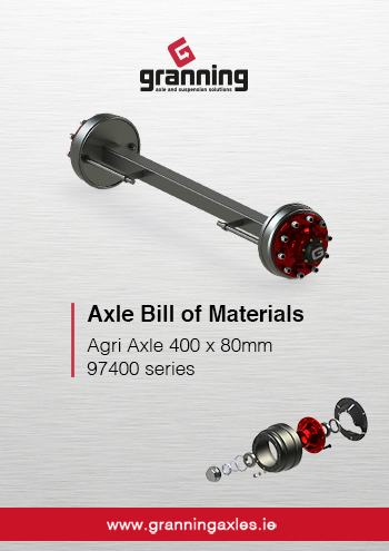 400 x 80mm – 97400 series Agri Axles Bill of Materials