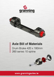 420 x 180mm – 260 series 10 spline Bill of Materials