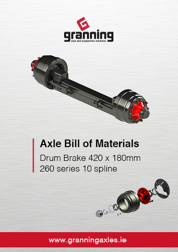 420 x 180mm – 260 series 10 spline Bill of Materials