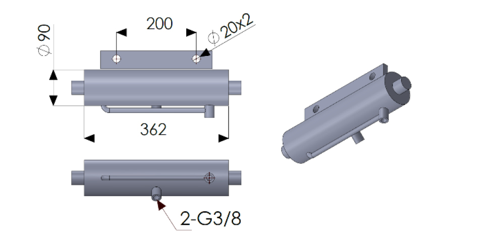 37179 Steer Axle Hydraulic Ram