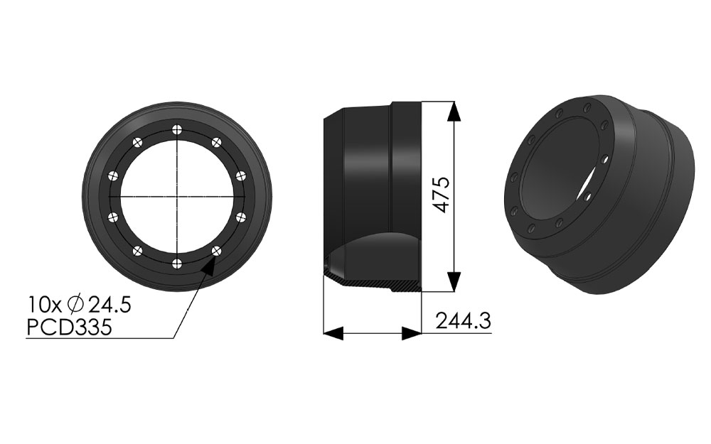 61243F – Brake Drum