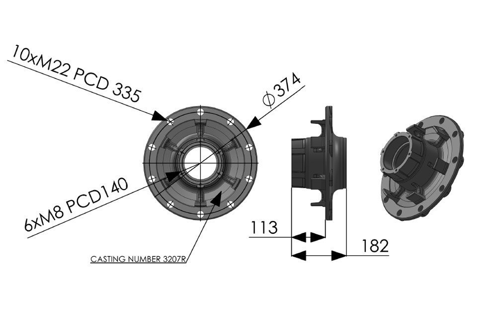 61253F – Wheel Hub