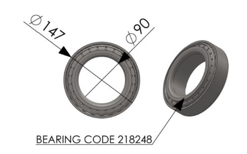 61260F Inner bearing and cone