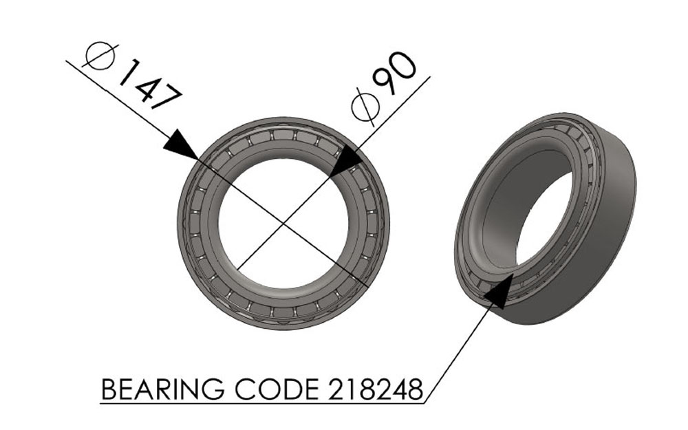 61260F – Inner bearing and cone 61260F – Inner bearing and cone