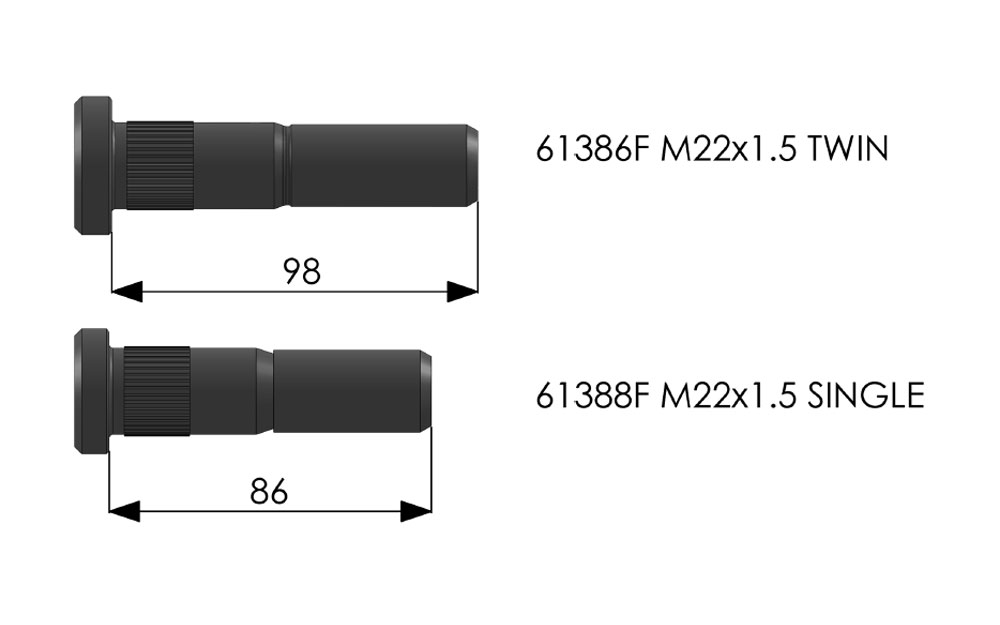 61386F & 61388F Wheel Bolt