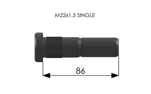 61388F Wheel Bolt 86mm M22x1.5 Single