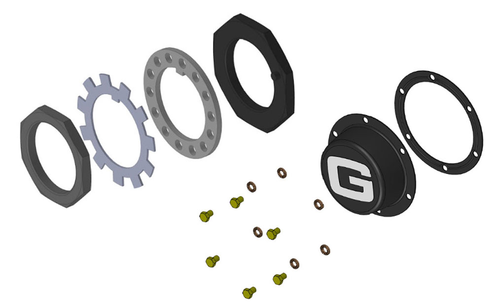 HCL-A – Hub Cap and spindle nut assembly