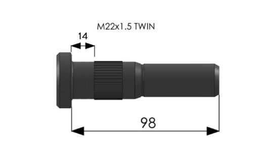 61363 Wheel Bolt 98mm M22x1.5 Twin