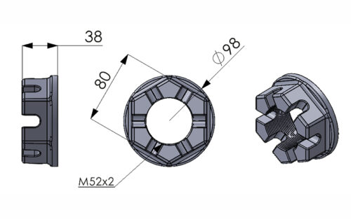 62110 Spindle Castle Nut