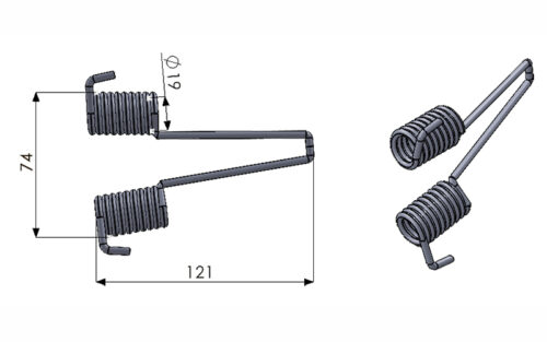 62120 Brake Retaining Spring (Hook)