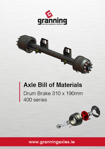 310 x 190mm – 400 series straight axle beam Bill of Materials