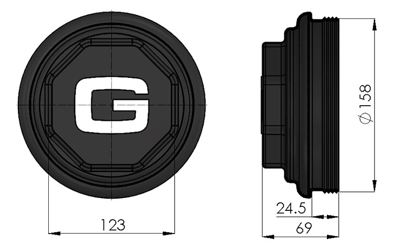 61334 – ‘G’ Screw Hub Cap