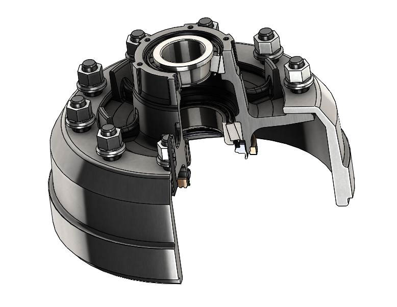 406 x 120 – 860 Series Twin Bearing Hub/Drum Assembly | Granning Axles & Suspensions