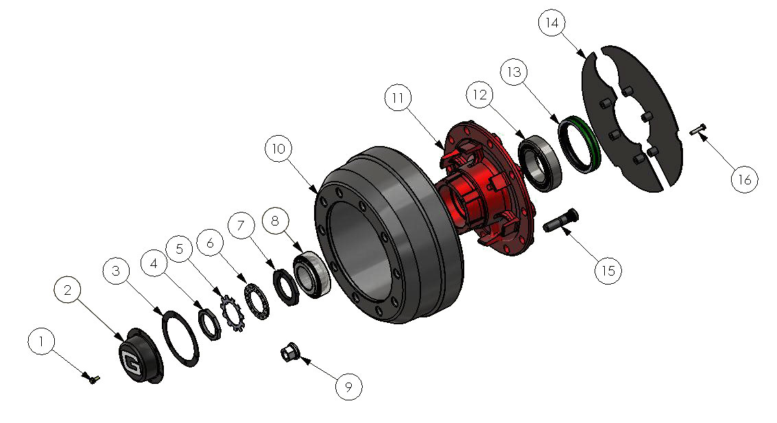 406 x 120 – 860 "A" Series Hub/Drum Assembly | Granning Axles & Suspensions