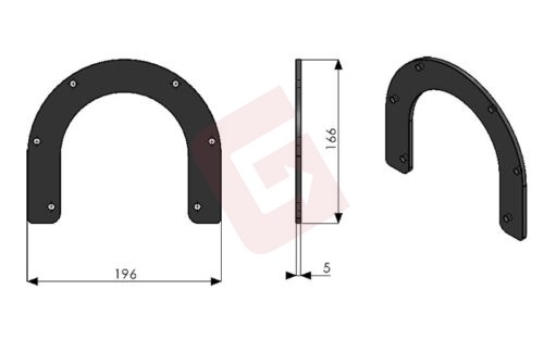 23093 U Shaped Dust Cover Bracket