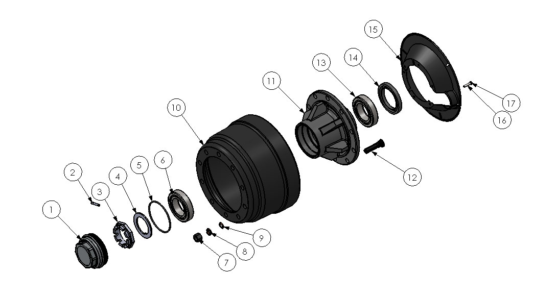 420 x 180 – 950 “F” Series Hub/Drum Assembly | Granning Axles & Suspensions