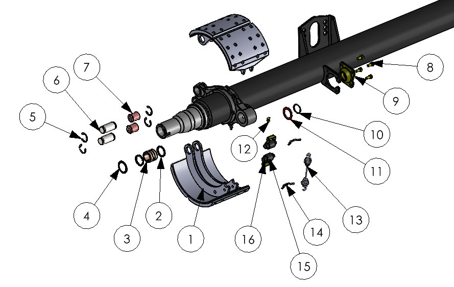 335 x 210 – 900 Series Quick Fit Brake Assembly | Granning Axles & Suspensions