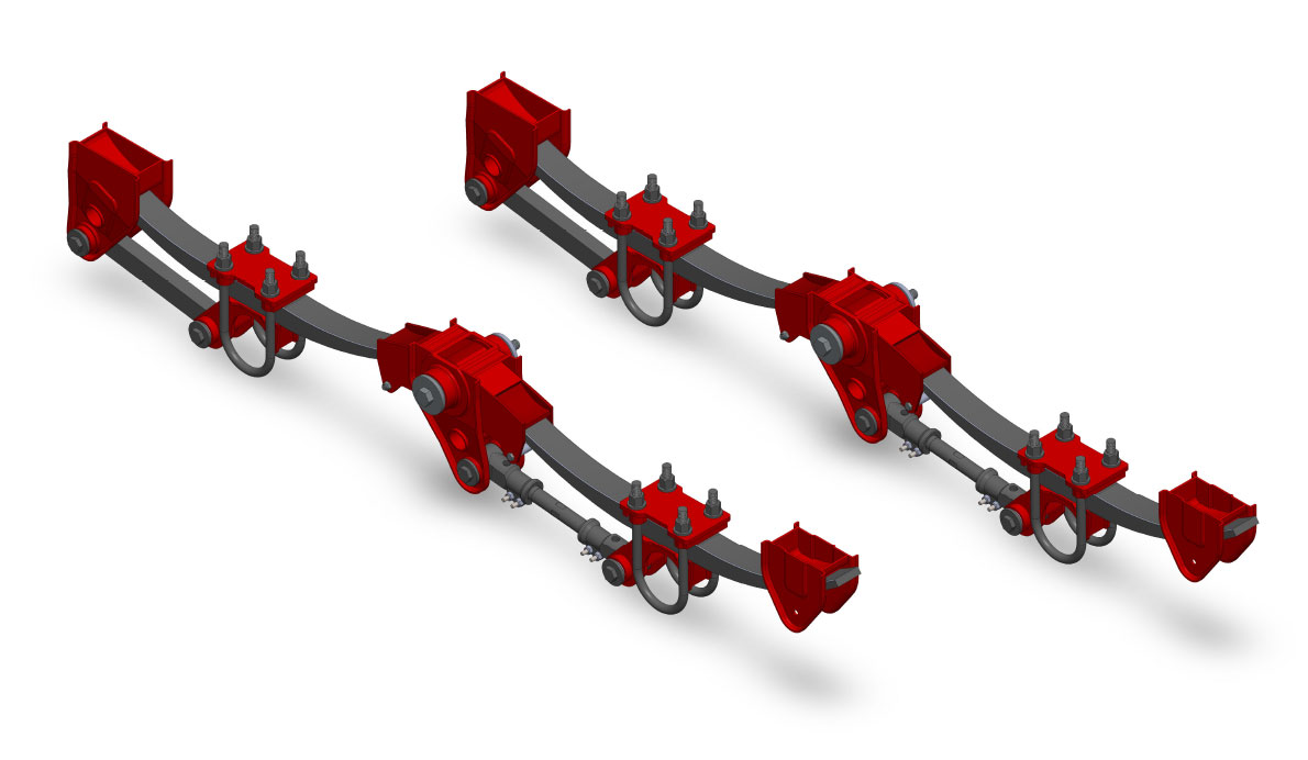 Mechanical Suspension 76mm Mono Leaf Overslung | Granning Axles & Suspensions