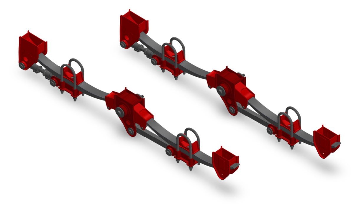 Mechanical Suspension 76mm Mono Leaf Underslung | Granning Axles & Suspensions
